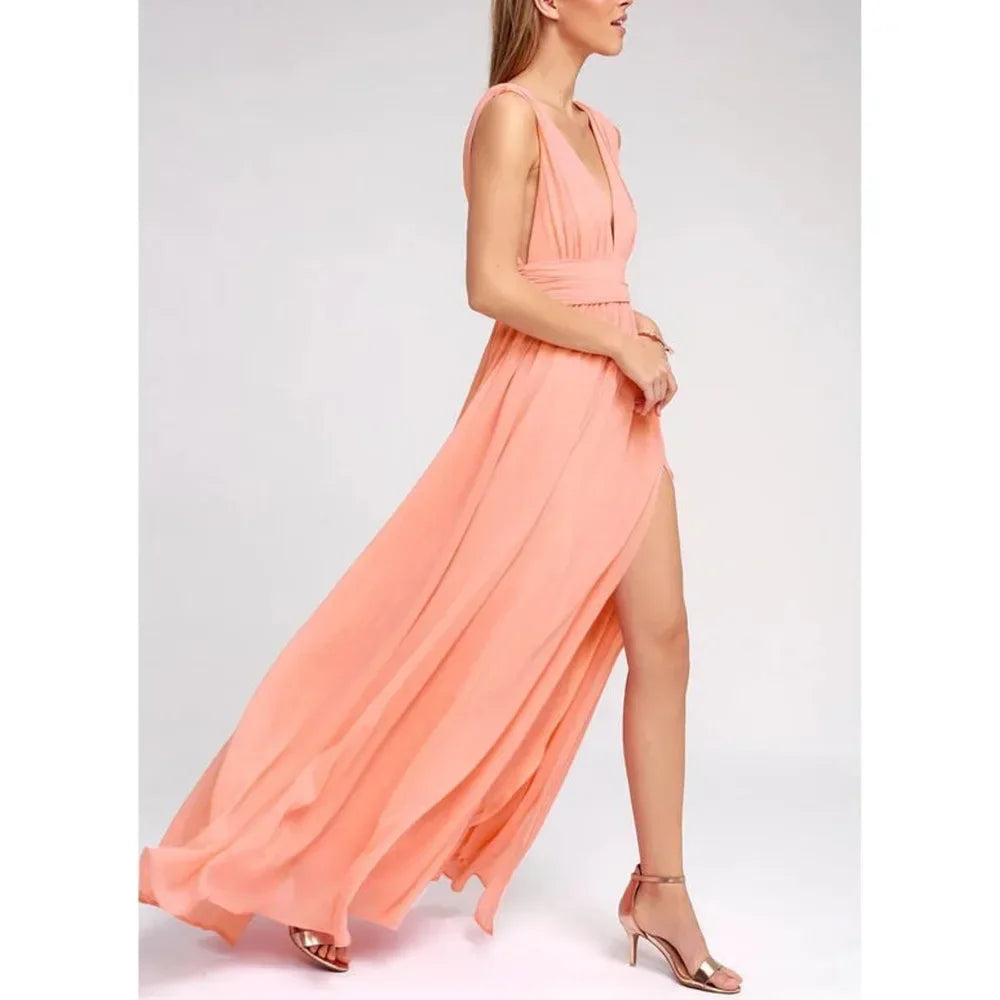 Sexy Robe Longue Dos Nu Femme