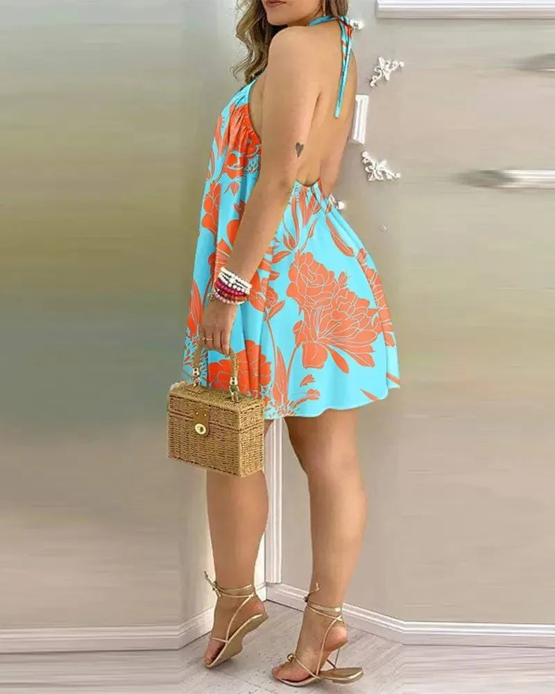 Summer Print, Straps, Baggy Dress