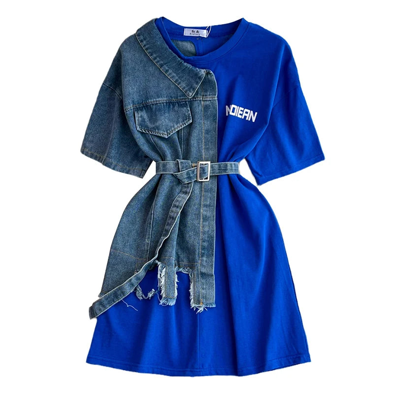 Robe Patchwork en Denim