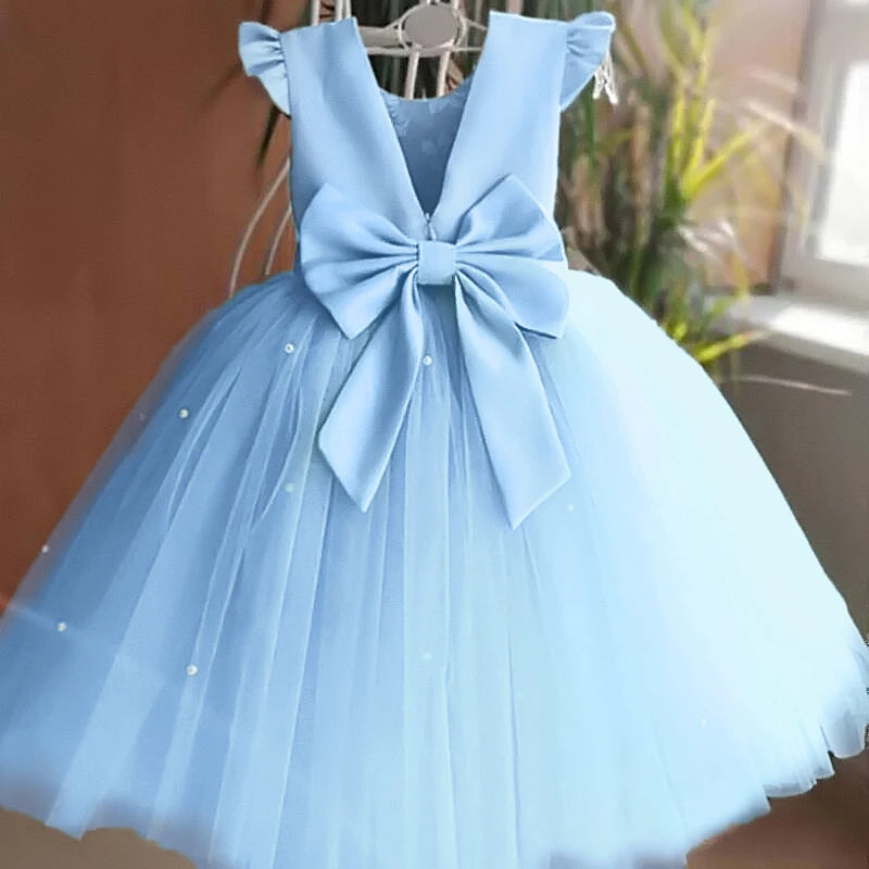 Girls' backless party dress