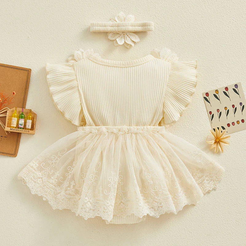 Newborn Baby Girl Mesh Tutu Romper