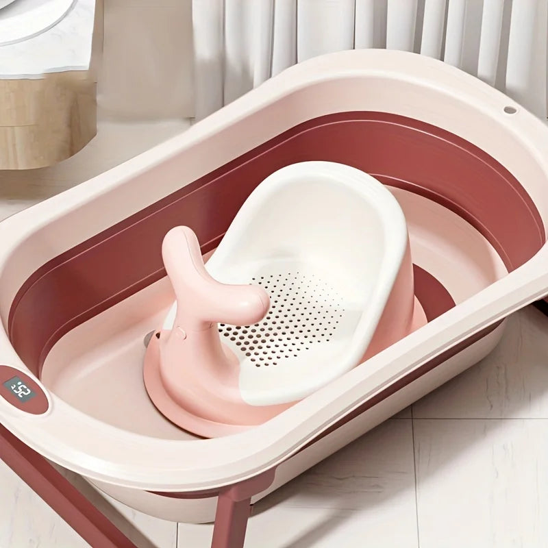 Baignoire Bébé en Silicone avec Détection de Température en Temps Réel