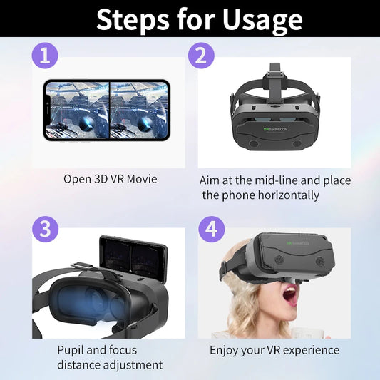 Smart virtual reality glasses for smartphones