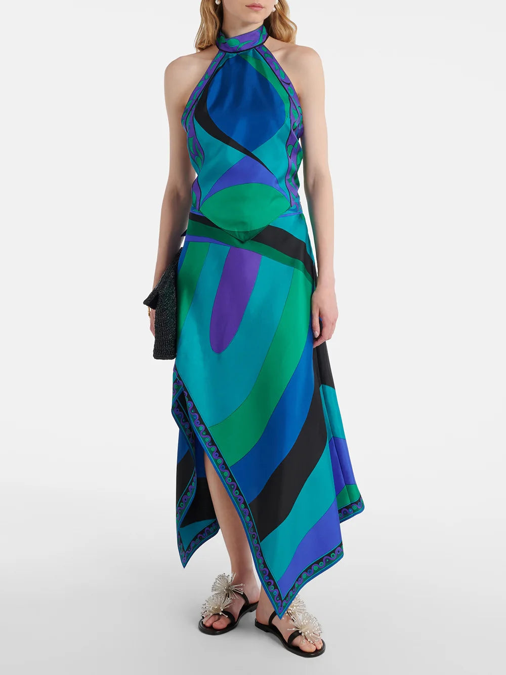 Robe Midi Femme à Imprimé Abstrait