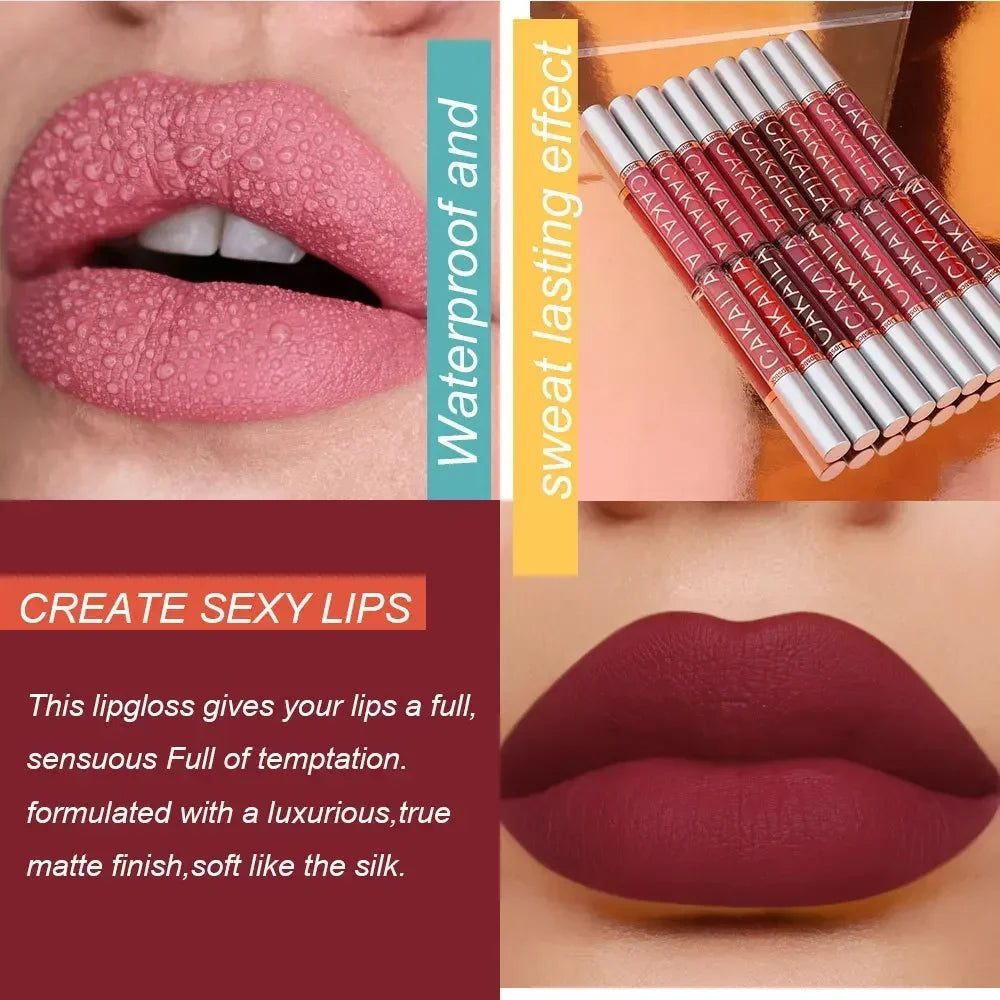 Long-lasting waterproof lipstick 6-12 pcs