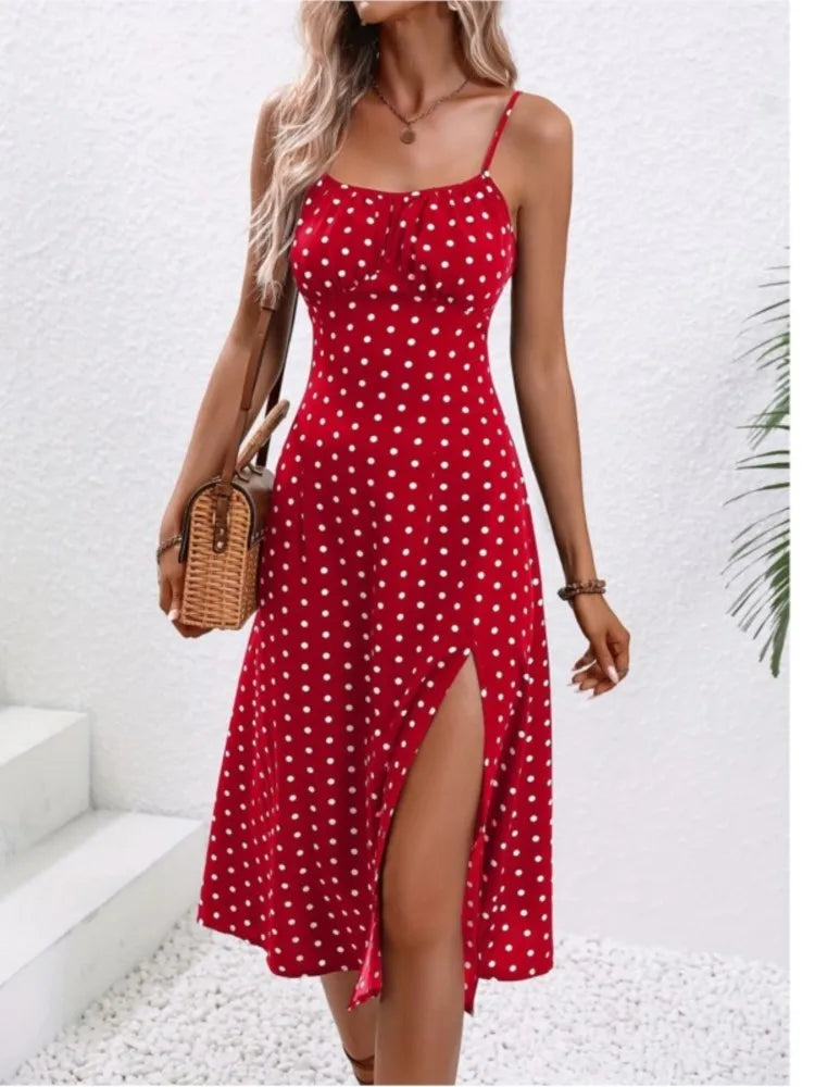 Robe longue bohème fluide  imprimé floral, bretelles fines et allure décontractée pour un style boho élégant