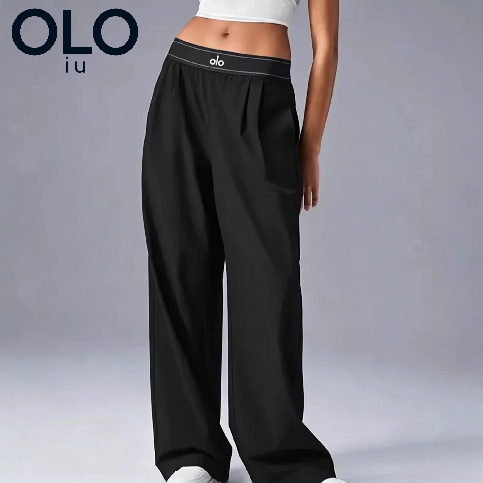 Pantalon Large Léger de Sport et Détente à Taille Élastique