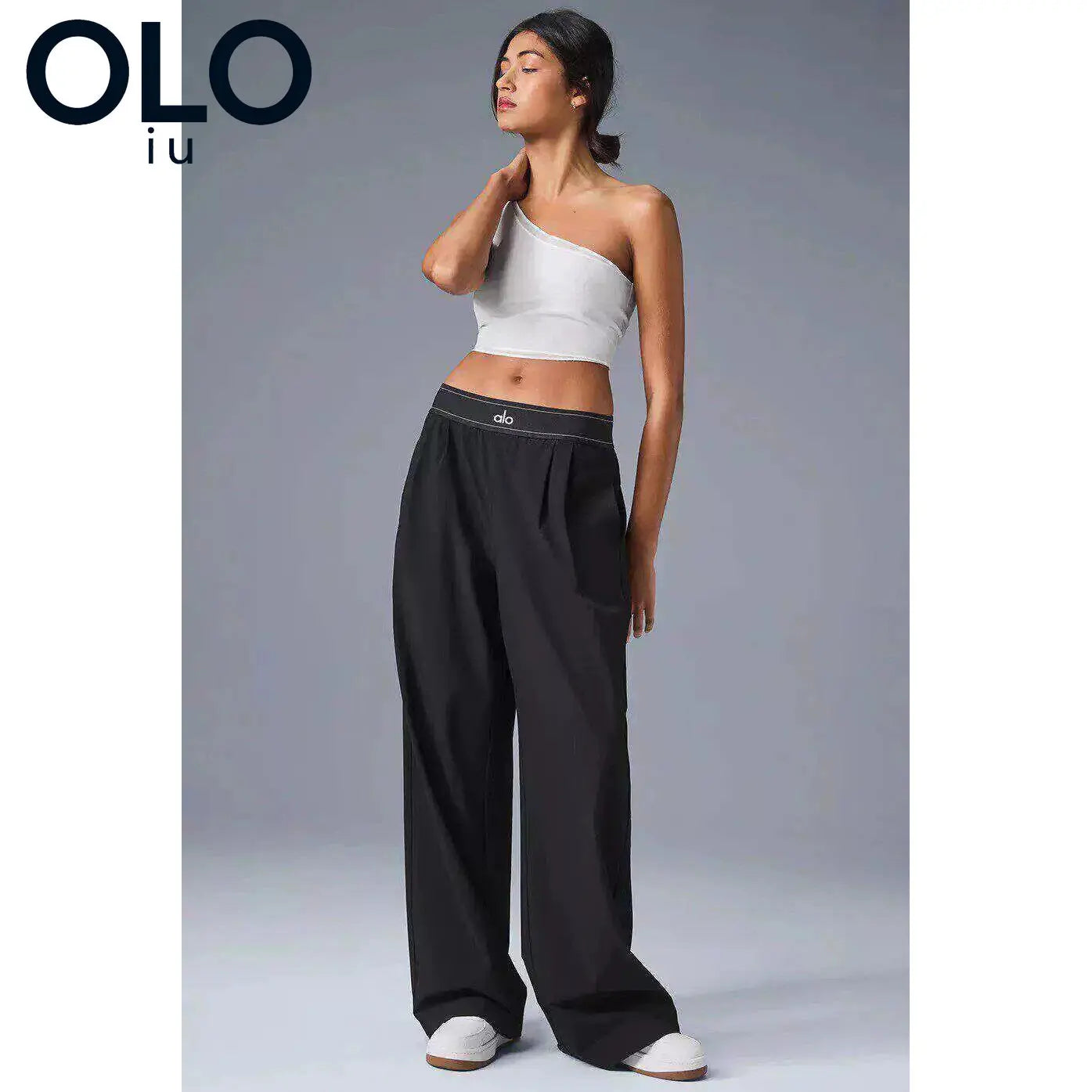 Pantalon Large Léger de Sport et Détente à Taille Élastique