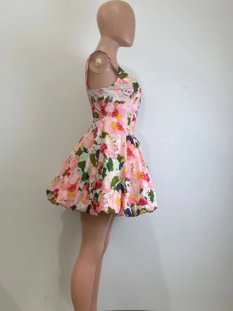 Robe Courte d'Été à Fleurs