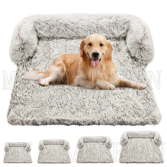 Dog Bed Faux Fur Washable Round Square Pillow