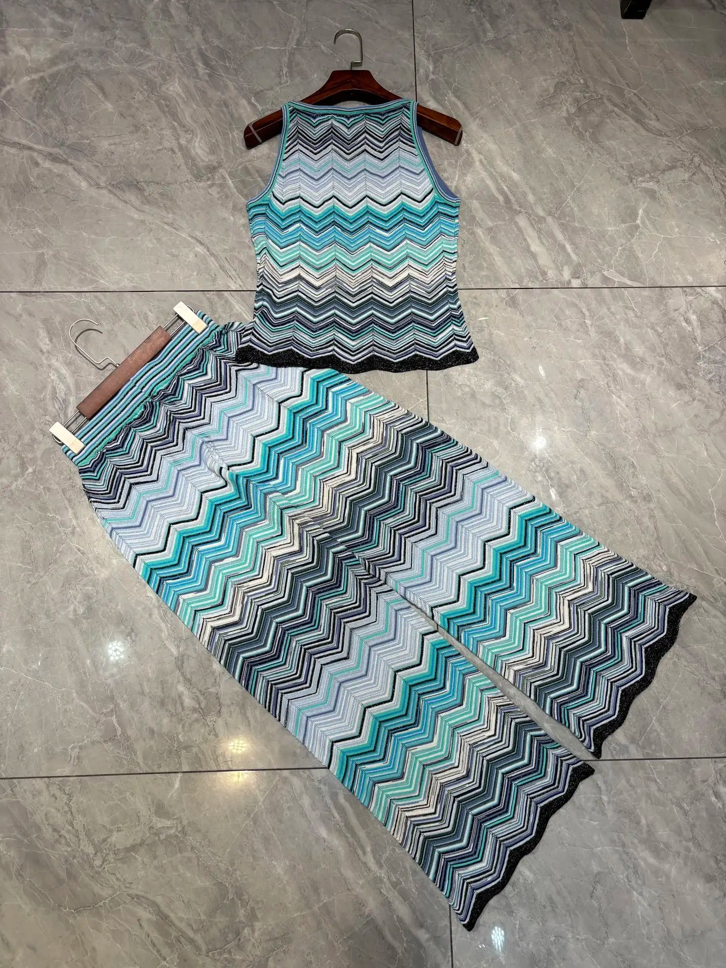 Ensemble Femme 2 Pièces Imprimé Chevron