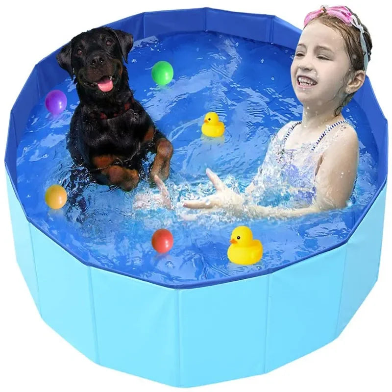 Piscine Pliable en PVC Imperméable et Résistante pour Chiens