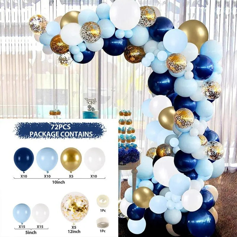 Arche de 72 pcs de ballon bleu décoratif