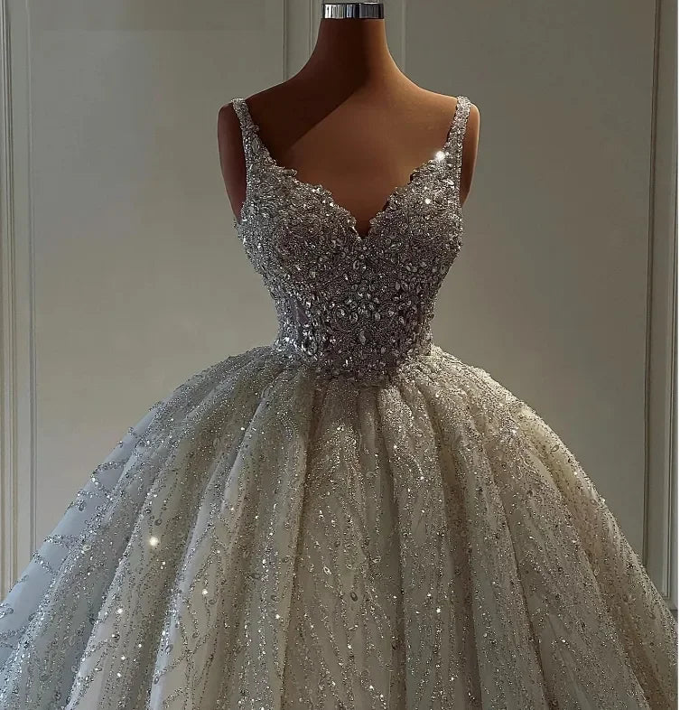 Robe de mariée décoration perles