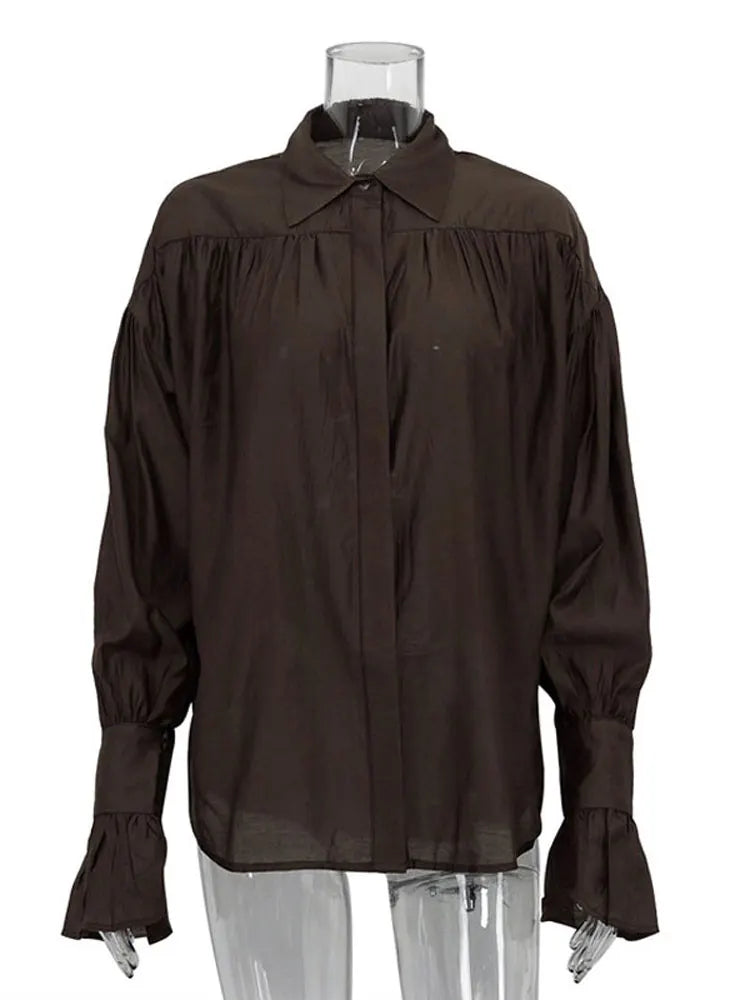 Chemise Femme Décontractée Transparente