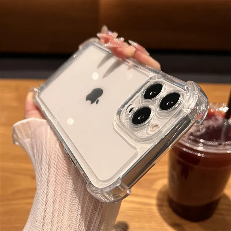 Transparent shockproof case for iphone