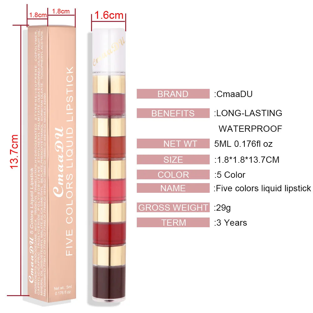 Ensemble de Maquillage pour Lèvres 5-en-1