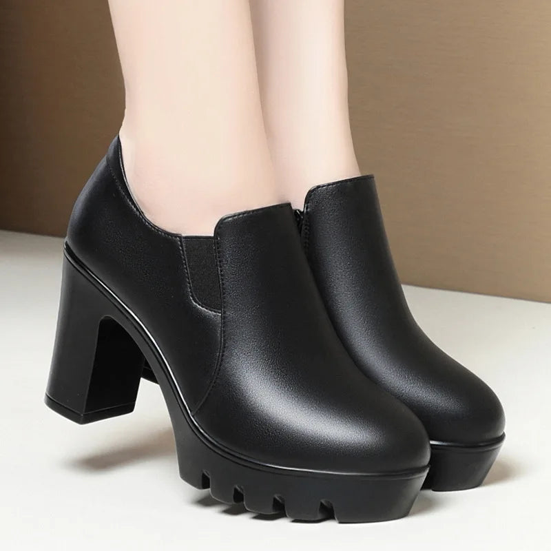 Bottines Élégantes avec Talons et Plateforme