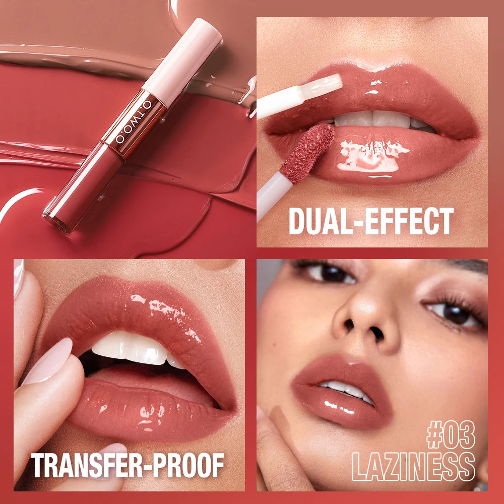 Double-headed matte lipstick with long-lasting hold