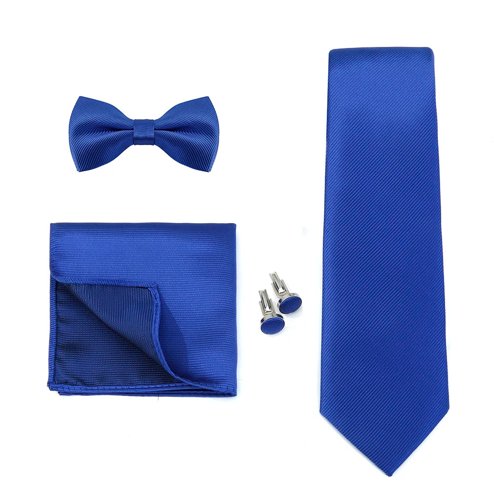 Men's tie, bow tie, button and cuff set