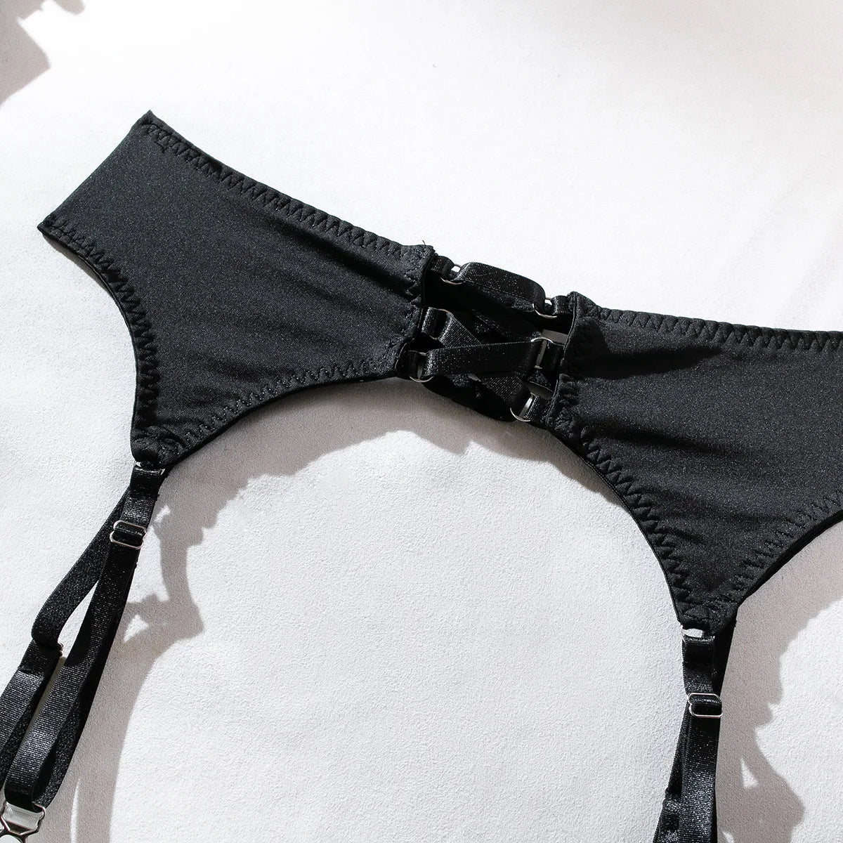 Ensemble Lingerie Sexy Noir 4 Pièces