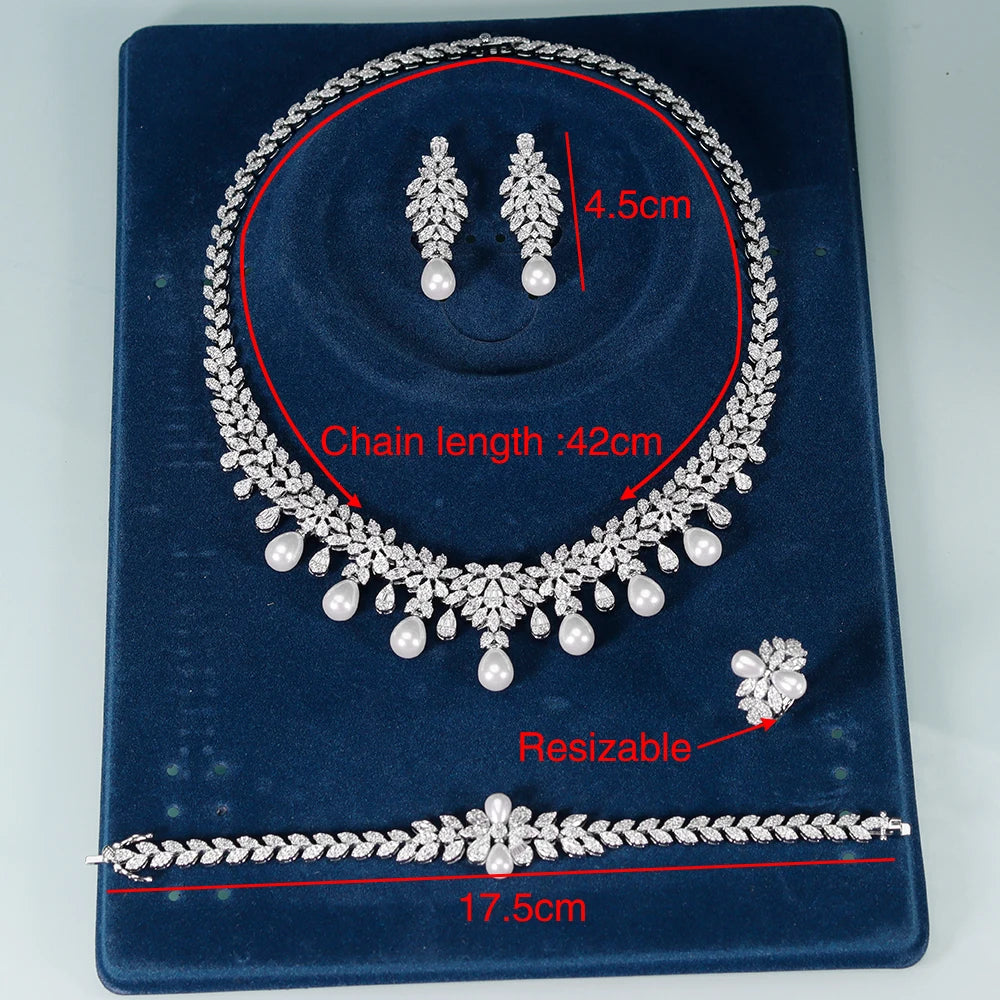 Collier  4pcs imitation perle