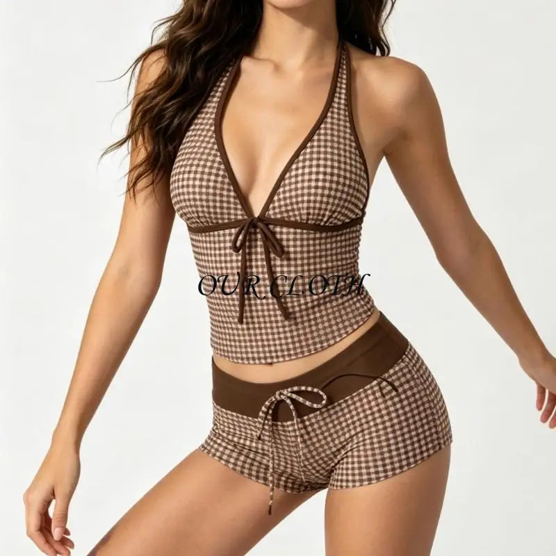 Tankini Femme 2 Pièces avec Short