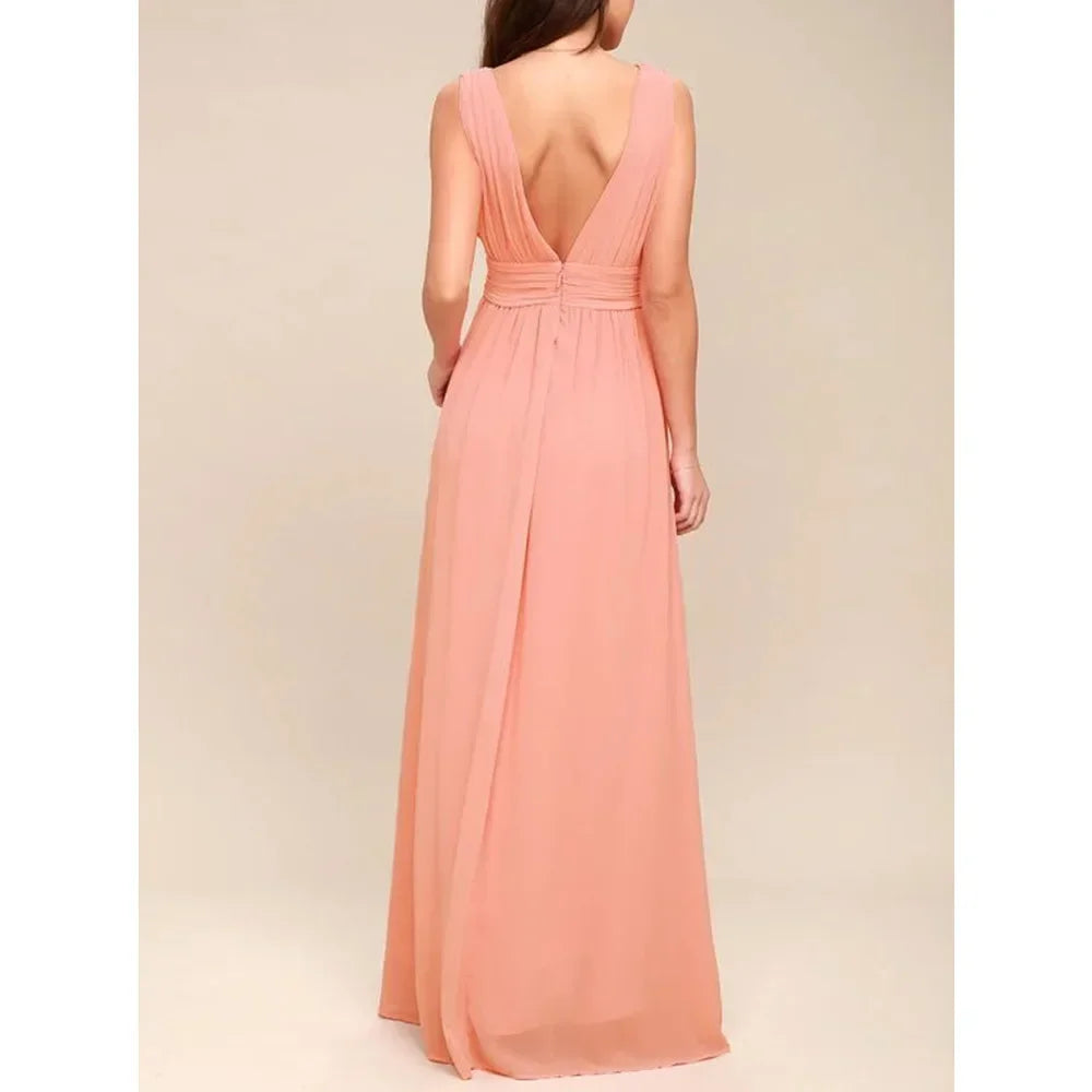 Sexy Robe Longue Dos Nu Femme
