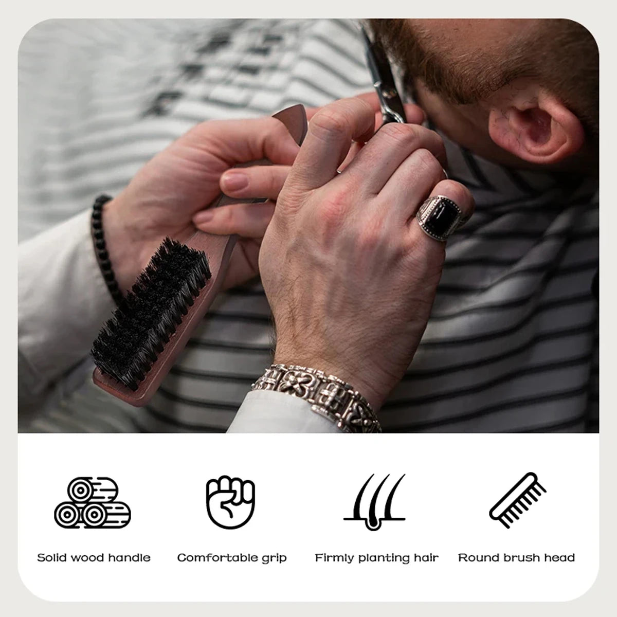 Brosse à Barbe Professionnelle Homme