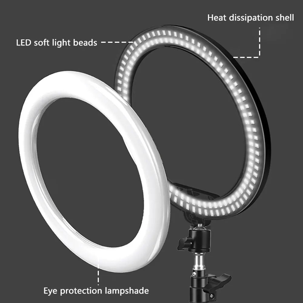 Light for video and selfie recording 10 inches