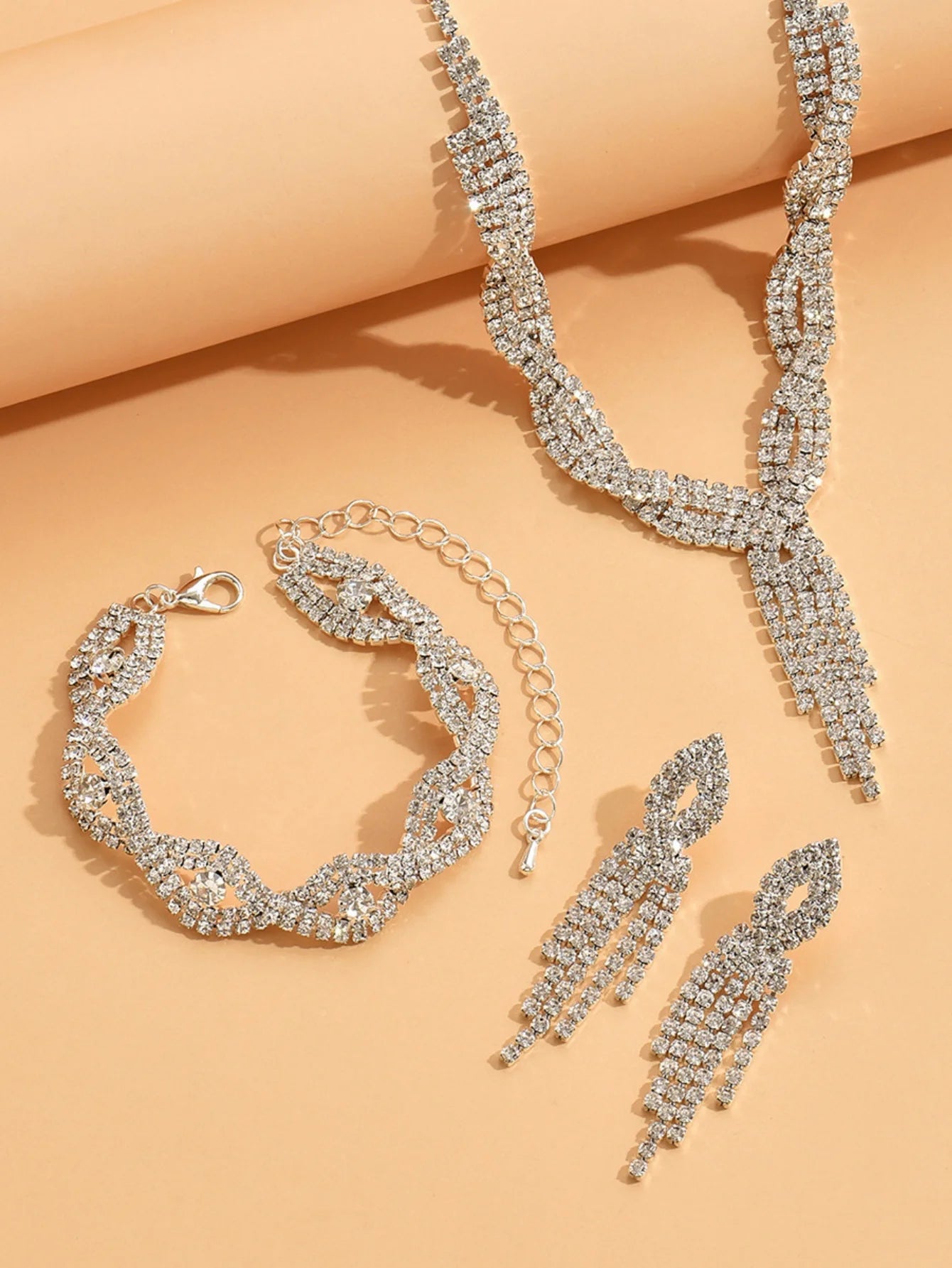 Rhinestone jewelry set for women