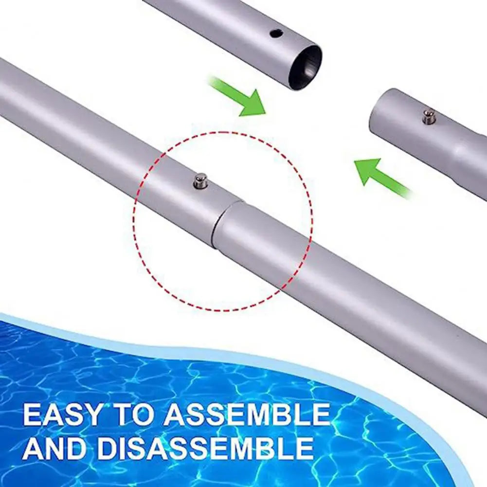 Swimming Pool Pole Adjustable Aluminum Swimming Pool Skimmer Net Pole Corrosion Resistant Accessories for Pool Maintenance