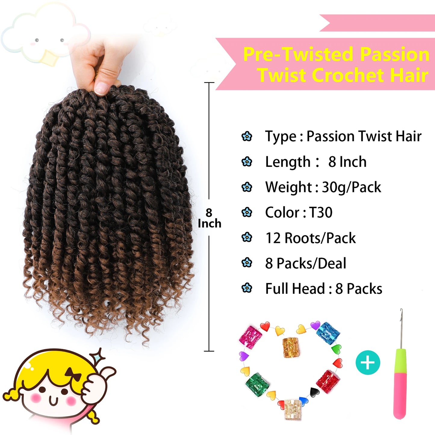 Forevery Passion Twist Crochet Hair Synthetic Crochet Hair For Black Women Pre Looped Pre Twisted Passion Twist Hair Extensions