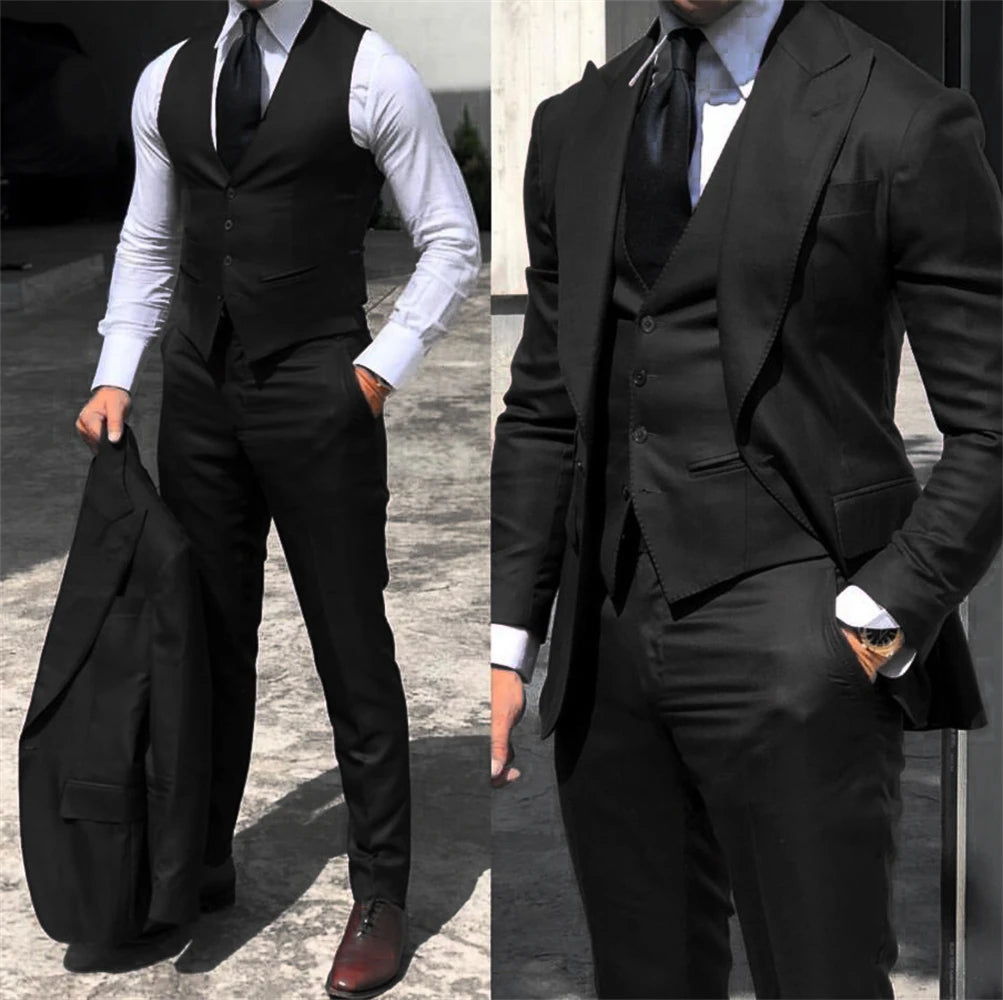 Men's black suit