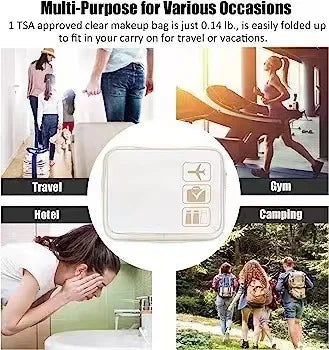 Trousse Transparente avec Fermeture Zippée