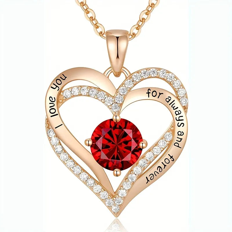 Luxury Zircon Pendant Necklaces with Gift Box