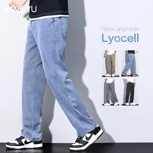 Jeans Droits en Lyocell pour Hommes