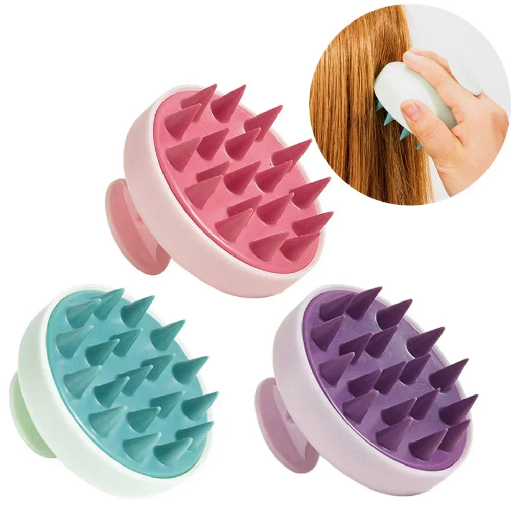 Brosse de Massage Cuir Chevelu en Silicone