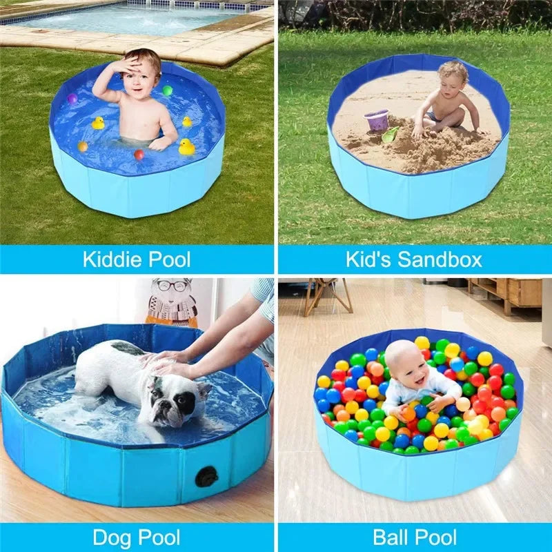 Piscine Pliable en PVC Imperméable et Résistante pour Chiens