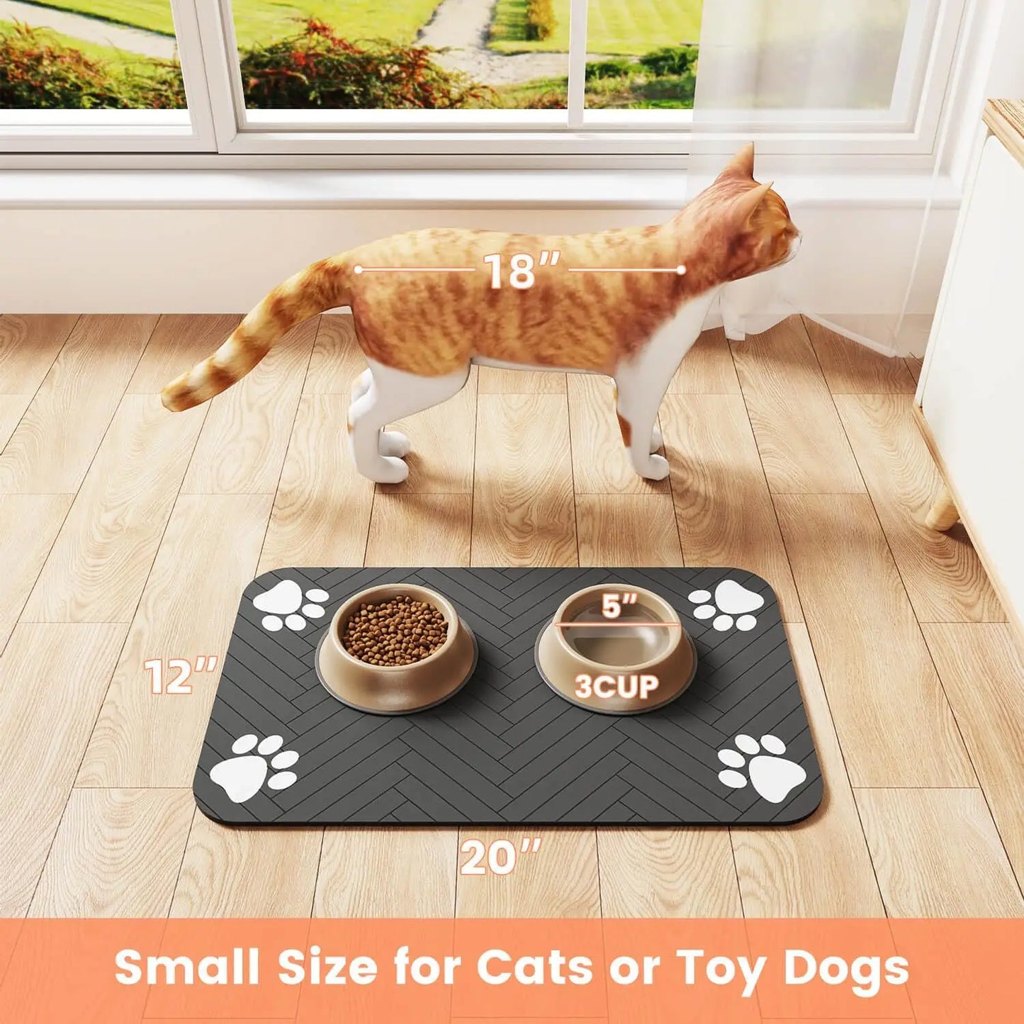 Tapis d'Alimentation pour Animaux de Compagnie