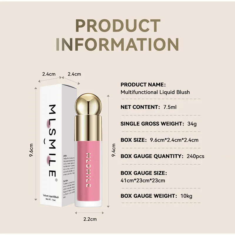 Blush Liquide Multi-usages avec Éponge Intégrée