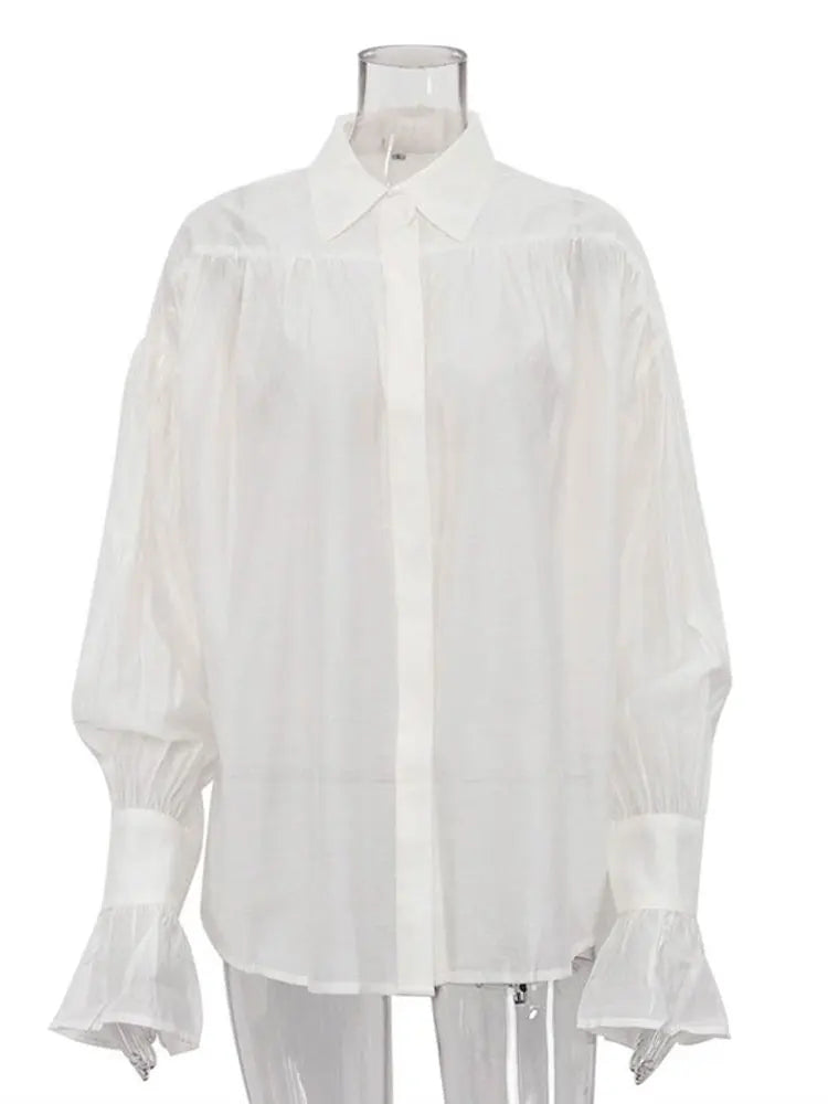Chemise Femme Décontractée Transparente