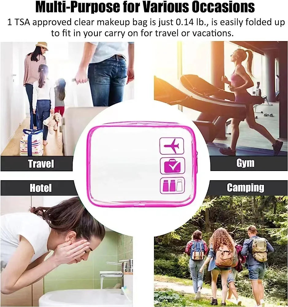 Trousse Transparente avec Fermeture Zippée