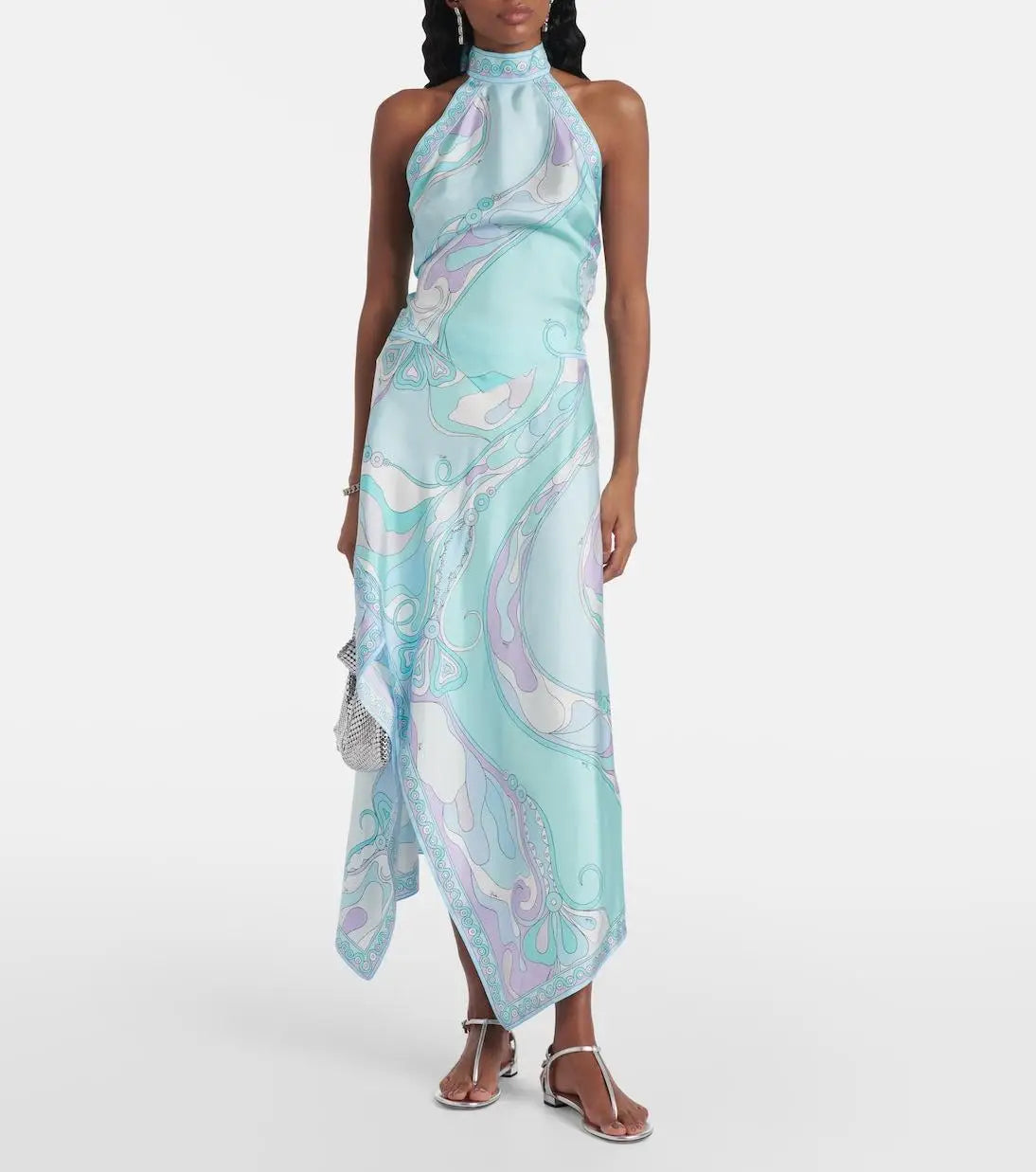 Robe Midi Femme à Imprimé Abstrait