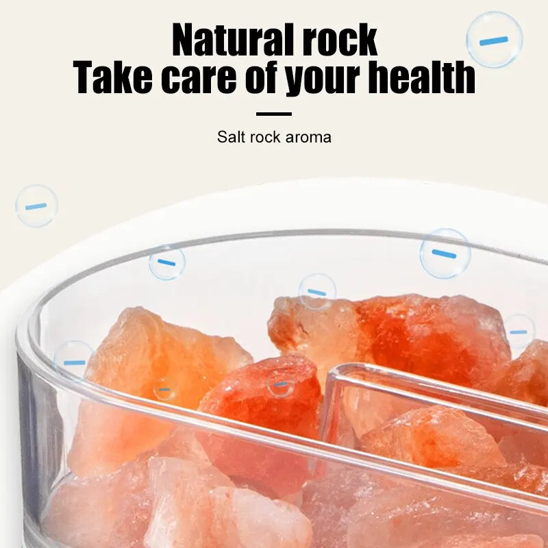 Natural Crystal Salt Flame Aroma Oil Humidifier