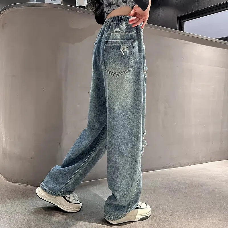 Jeans Déchirés pour Filles