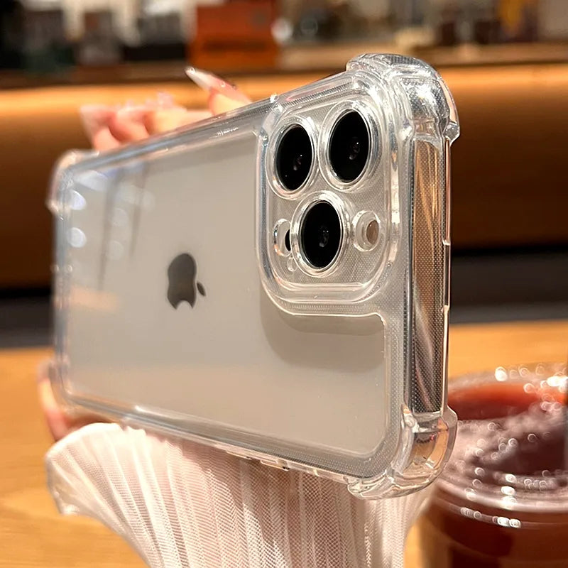 Transparent shockproof case for iphone