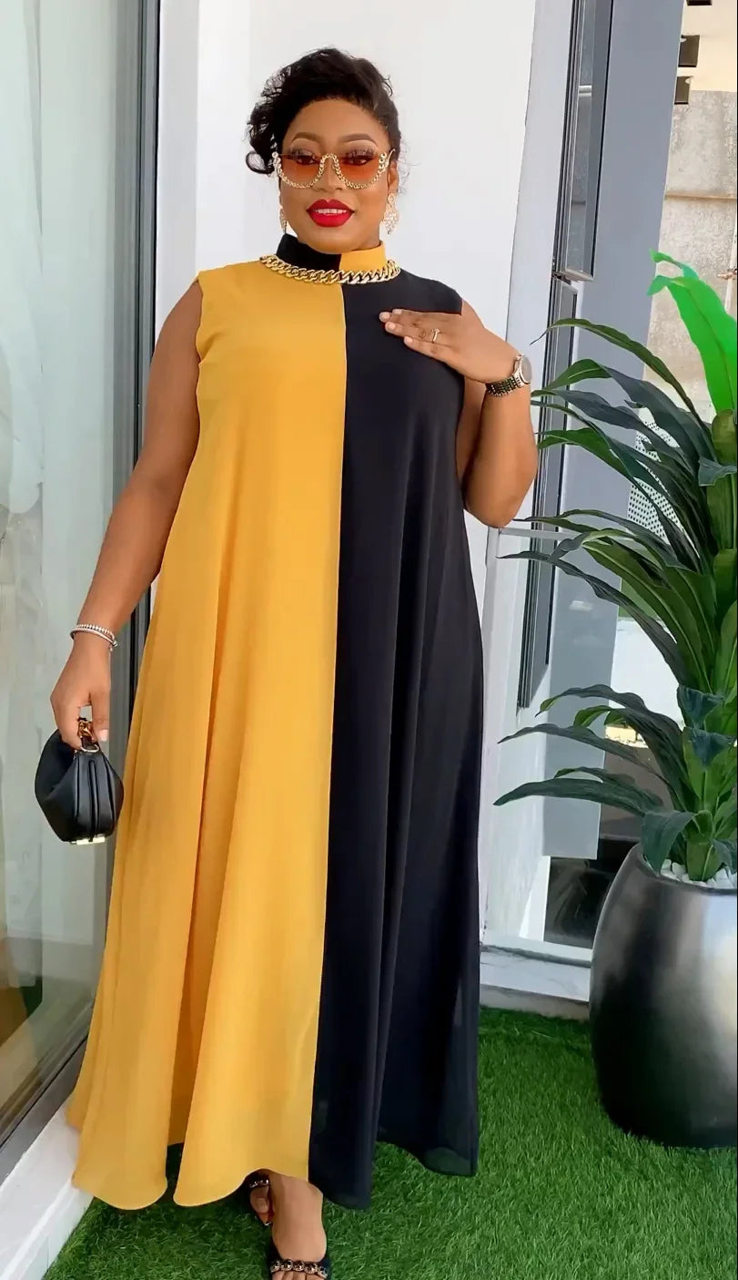 Sleeveless Chiffon Casual Long Maxi Dress