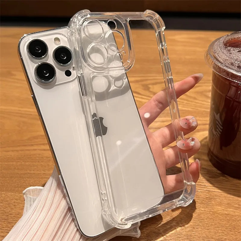 Transparent shockproof case for iphone