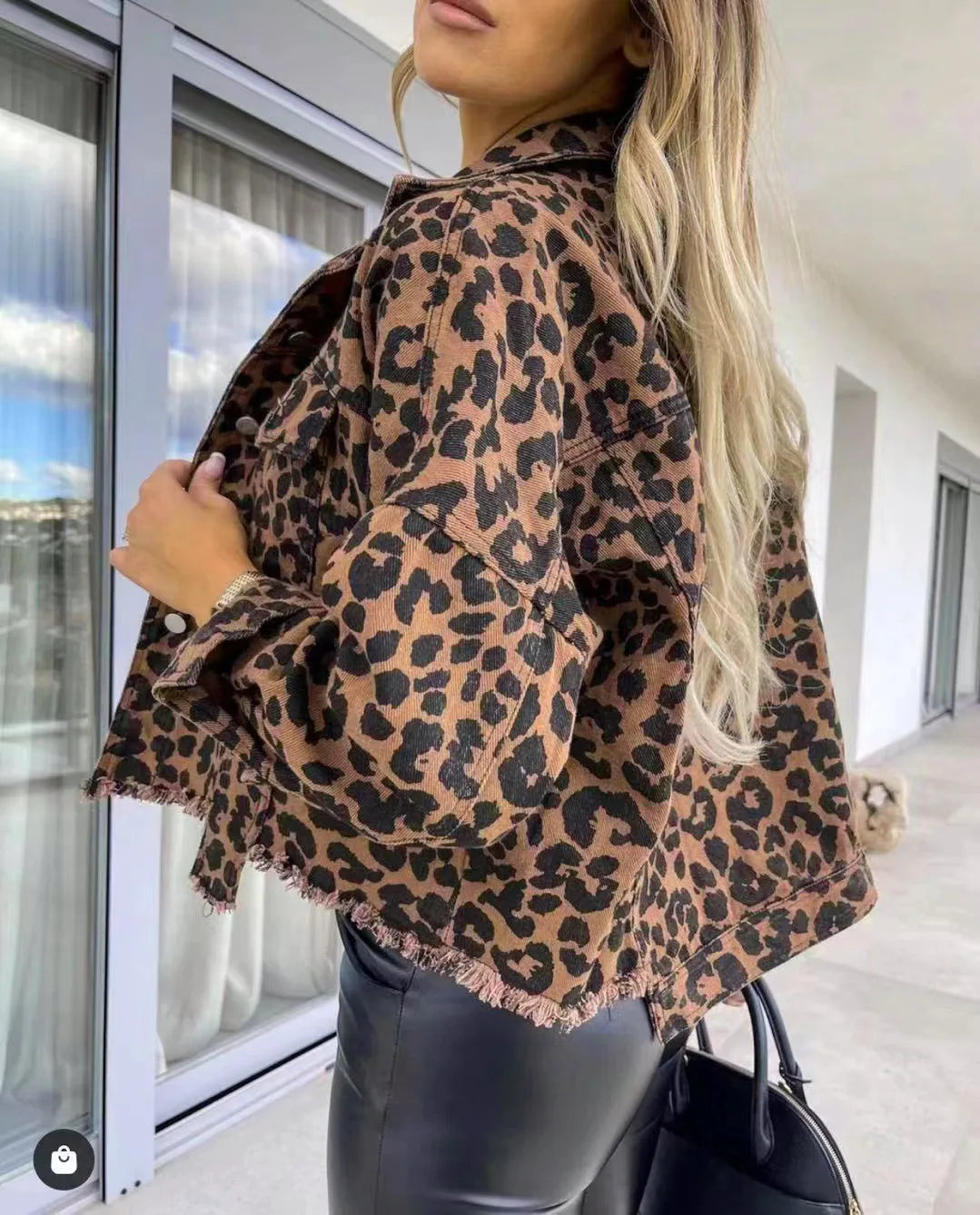 Leopard Denim Vest